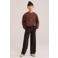WE Fashion loose fit pantalon - donkerbruin