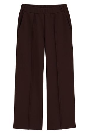loose fit pantalon - donkerbruin