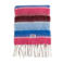WE Fashion gestreepte sjaal - blauw/roze/ecru