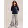 WE Fashion gestreepte longsleeve - donkerblauw