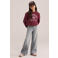 WE Fashion sweater met backprint - donkerrood