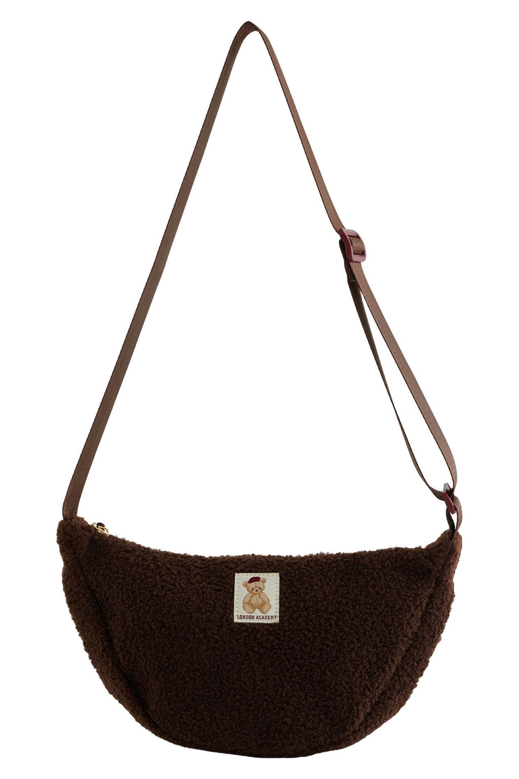WE Fashion teddy crossbody tas - bruin