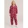 WE Fashion onesie met print - roze/donkerrood