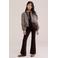 WE Fashion geruit bomberjack - bruin/zwart/ecru