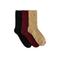 WE Fashion giftbox sokken kerst - set van 3 zwart/bordeauxrood/goudkleurig