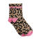 WE Fashion sokken met panterprint - beige/zwart/roze