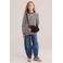 WE Fashion gestreepte longsleeve met backprint - donkerbruin/ecru