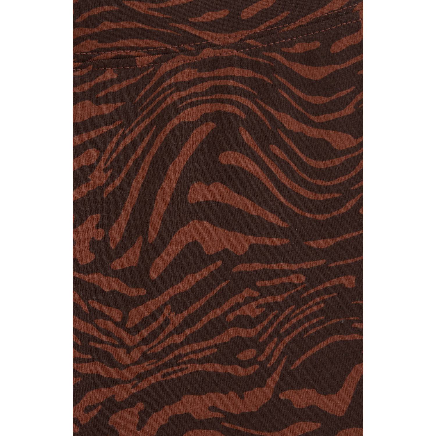 WE Fashion flared leggings zwart bruin (set van 2)