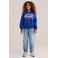 WE Fashion sweater met tekst - blauw