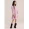 WE Fashion midi jurk met plooien - roze