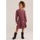 WE Fashion korte jurk met borduursels - oudroze