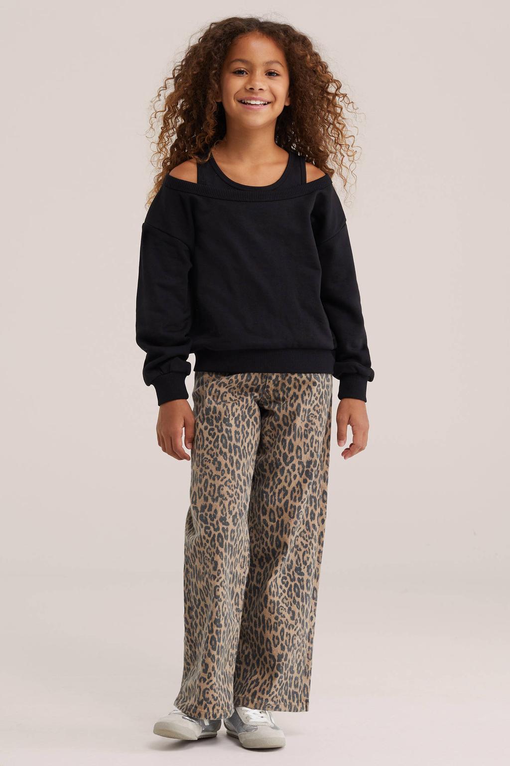 WE Fashion gemêleerde sweater - zwart
