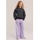 WE Fashion sweater met stippen - zwart/wit