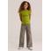 WE Fashion T-shirt met ruches - olijfgroen