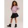 WE Fashion Blue Ridge denim korte plooirok - zwart