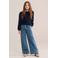 WE Fashion blousetop - donkerblauw