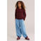 WE Fashion katoenen gebreid vest - donkerrood