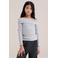 WE Fashion off shoulder gebreide top - grijs