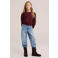WE Fashion blousetop - donkerrood