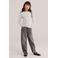 WE Fashion longsleeve met stippen - wit