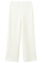 thumbnail: Mango wide leg regular waist broek gebreid beige