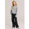 WE Fashion imitatieleren straight leg coated broek - zwart