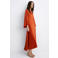 Mango midi jurk oranje
