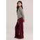 WE Fashion fluwelen loose fit casual broek - donkerrood