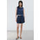 Mango top dark blue denim