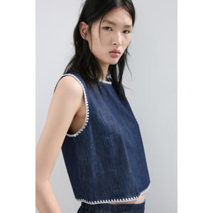 top dark blue denim