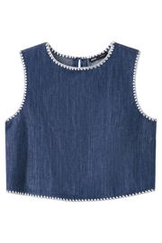 thumbnail: Mango top dark blue denim