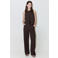 Mango barrel regular waist broek bruin