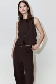 thumbnail: Mango barrel regular waist broek bruin