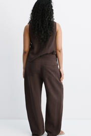 thumbnail: Mango barrel regular waist broek bruin