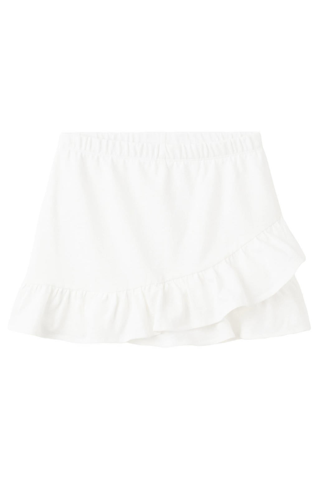 Witte meisjes Mango Kids skort van katoen met elastische tailleband en effen
