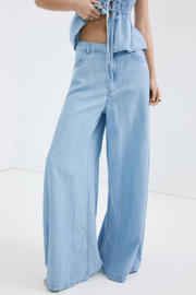 thumbnail: Mango wide leg jeans light blue denim