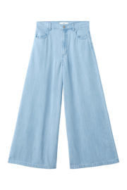 thumbnail: Mango wide leg jeans light blue denim