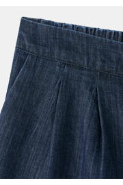 thumbnail: Mango straight regular waist casual short dark blue denim