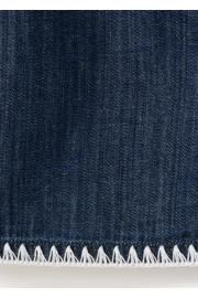 thumbnail: Mango straight regular waist casual short dark blue denim