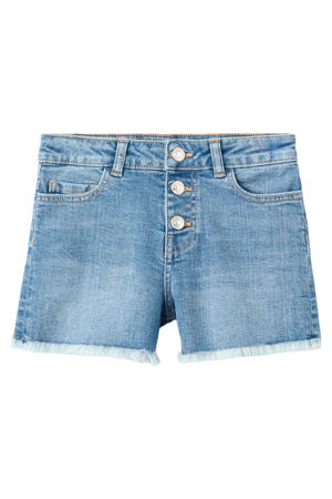 short medium blue denim