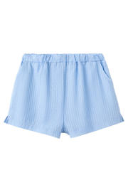 thumbnail: Mango straight regular waist gestreepte casual short lichtblauw