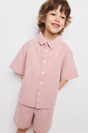 casual overhemd roze