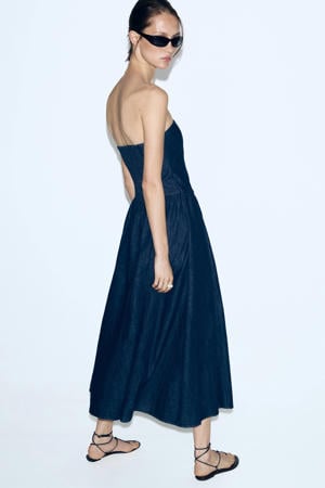 zomerjurk dark blue denim