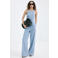 Mango jumpsuit light blue denim