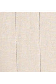 thumbnail: Mango straight regular waist broek met linnen met krijtstreep beige