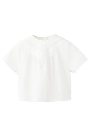 blousetop met textuur wit