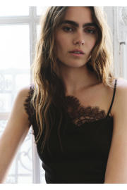 thumbnail: Mango one shoulder jurk bruin