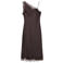 Mango one shoulder jurk bruin