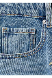 thumbnail: Mango low waist gebloemde straight leg jeans medium blue denim