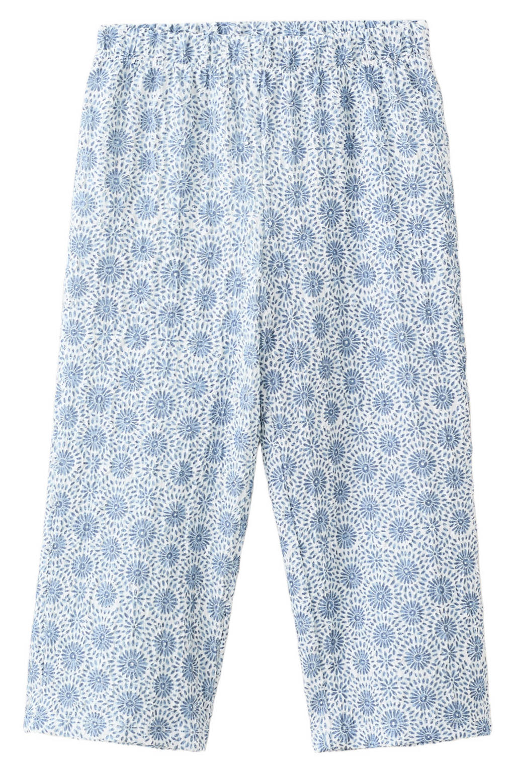Blauwe meisjes Mango Kids casual broek van polyester met elastische tailleband
